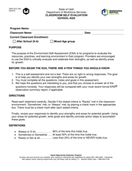 Form DWS-OCC590 School-Age Classroom Self-evaluation - Utah