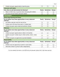 Form DWS-OCC590 School-Age Classroom Self-evaluation - Utah, Page 4