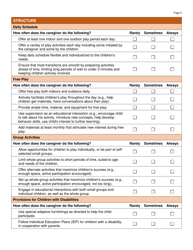 Form DWS-OCC589 Preschool Classroom Self-evaluation - Utah, Page 9