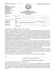 Form 2603 &quot;Automobile Club Assignment of Certificate of Deposit&quot; - Texas, Page 2