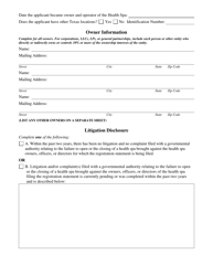 Form 3001 Health SPA Registration Application/Renewal - Texas, Page 5
