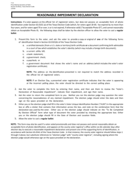 Document preview: Form 7-13 Reasonable Impediment Declaration - Texas (English/Spanish)