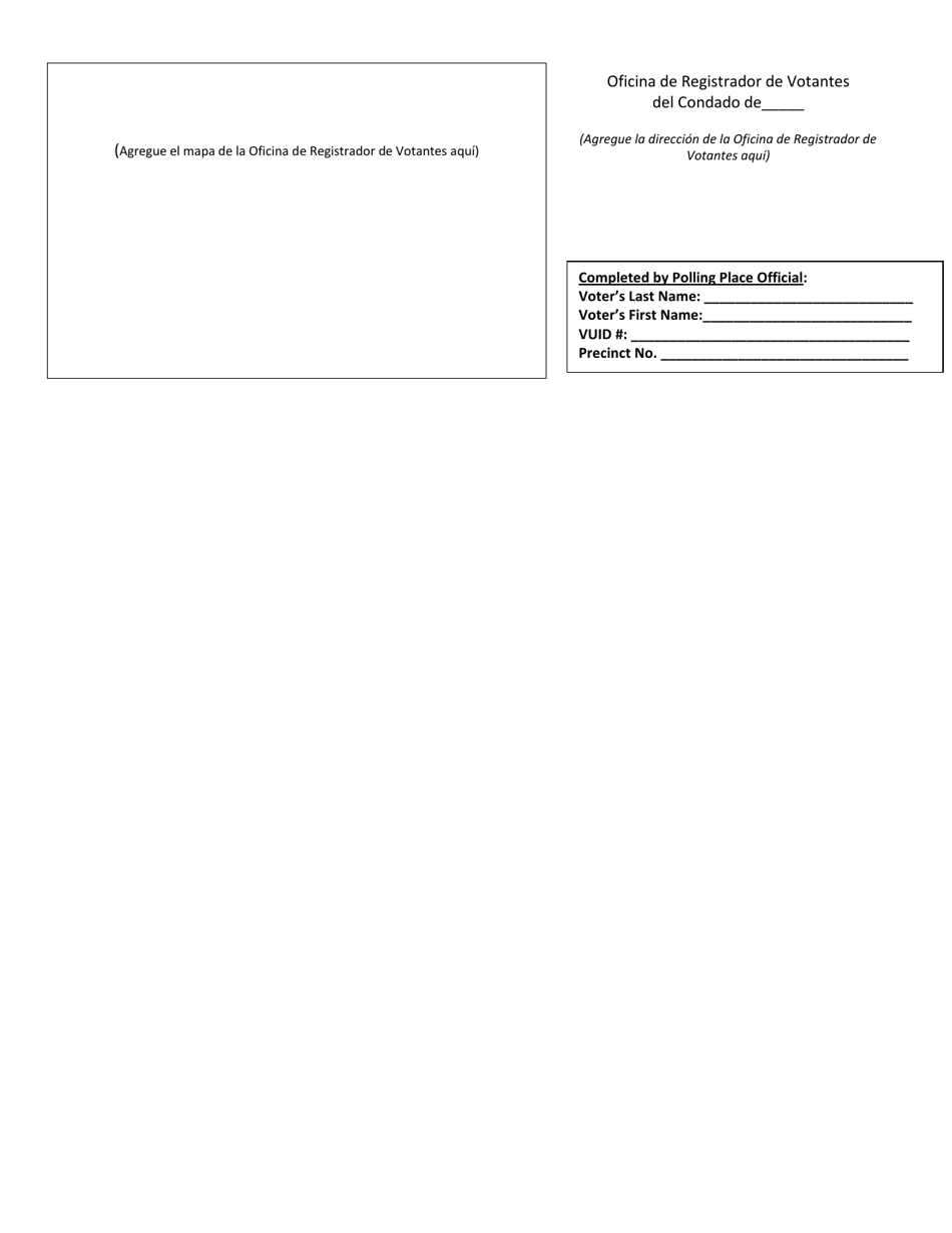 Formulario 7-15C Aviso Para El Votante Provisional - Texas (Spanish), Page 2