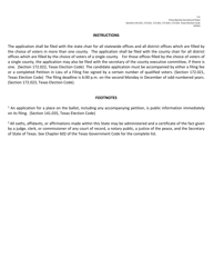 Form 2-4 Application for a Place on the Party General Primary Ballot for a Federal Office - Texas (English/Spanish), Page 2