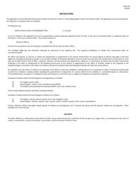 Form W2-18A Application for a Place on the Ballot (Special Election to Fill a Vacancy in Federal Office) - Texas (English/Spanish), Page 2