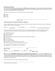 Form 5-22A Notice to Voter Who Must Provide Identification (For Voters Voting by Mail) - Texas, Page 2