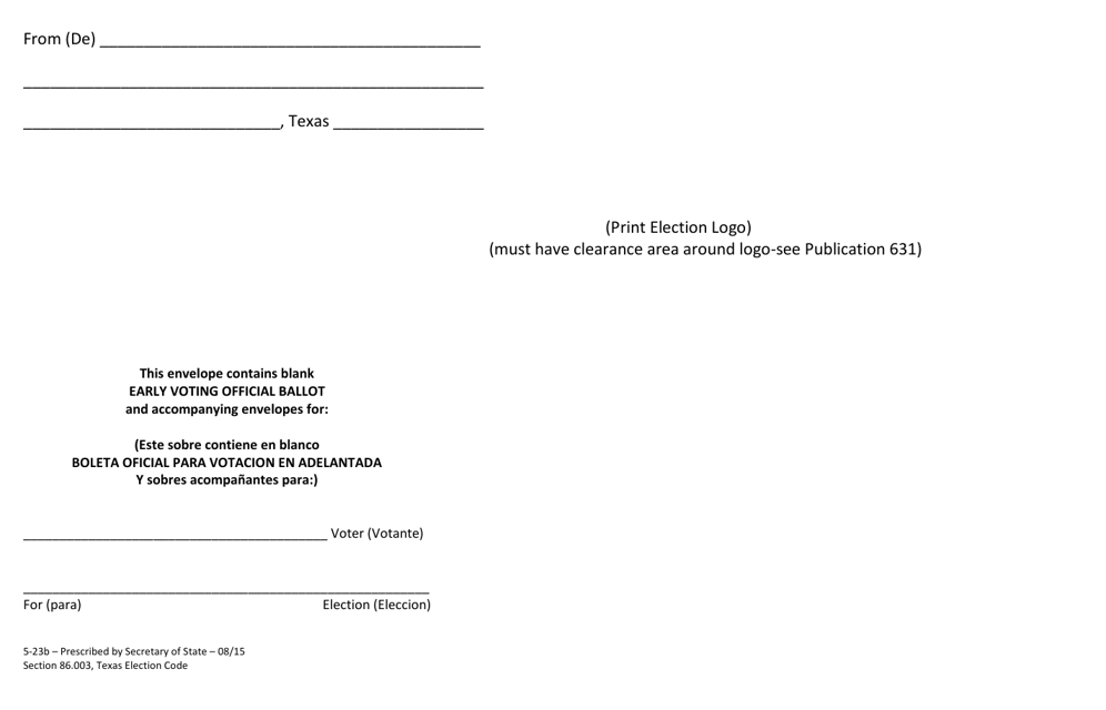 Form 5-23B  Printable Pdf
