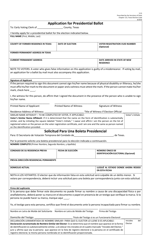 Document preview: Form 5-31 Application for Presidential Ballot - Texas (English/Spanish)