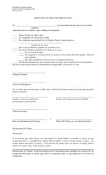 Form BW5-2 Response to Notice of Examination - Texas (English/Spanish), Page 2