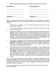 Voter Registration Public Information Request Form - Texas, Page 2