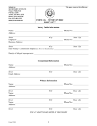 Form 2304 Notary Public Complaint - Texas, Page 2