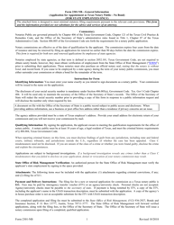 Document preview: Form 2301-NB Application for Appointment as Texas Notary Public - No Bond - Texas