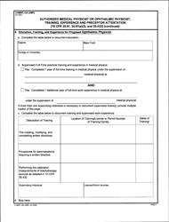 Form DWMRC-02A (AMP) Authorized Medical Physicist or Ophthalmic Physicist, Training, Experience and Preceptor Attestation - Utah, Page 4