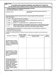 Form DWMRC-02A (AUT) Authorized User Training, Experience, and Preceptor Attestation (For Uses Defined Under 35.300) - Utah, Page 3