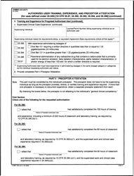 Form DWMRC-02A (AUT) Authorized User Training, Experience, and Preceptor Attestation (For Uses Defined Under 35.300) - Utah, Page 4