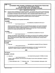 Form DWMRC-02A (AUS) Authorized User Training, Experience, and Preceptor Attestation (For Uses Defined Under 35.400 and 35.600) - Utah, Page 5