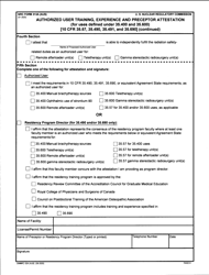 Form DWMRC-02A (AUS) Authorized User Training, Experience, and Preceptor Attestation (For Uses Defined Under 35.400 and 35.600) - Utah, Page 6