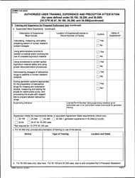 Form DWMRC-02A (AUD) Authorized User Training, Experience, and Preceptor Attestation (For Uses Defined Under 35.100, 35.200, and 35.500) - Utah, Page 3