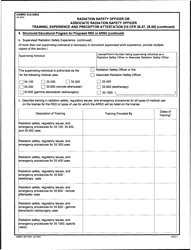 Form DWMRC-02A (RSO) Radiation Safety Officer or Associate Radiation Safety Officer Training, Experience and Preceptor Attestation - Utah, Page 4