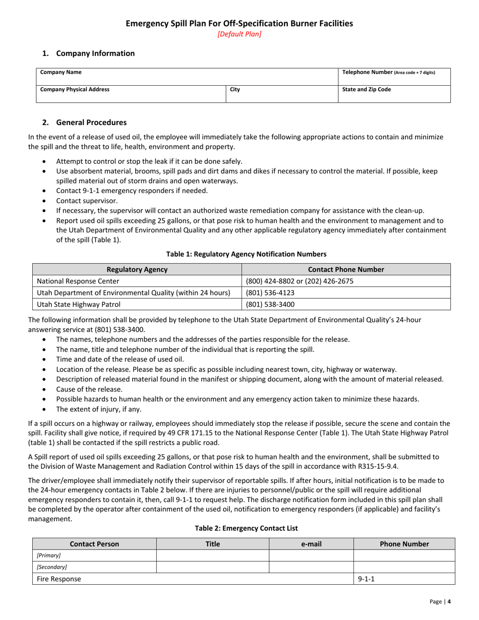 Used Oil off-Specification Fuel Burner Application - Utah, Page 4