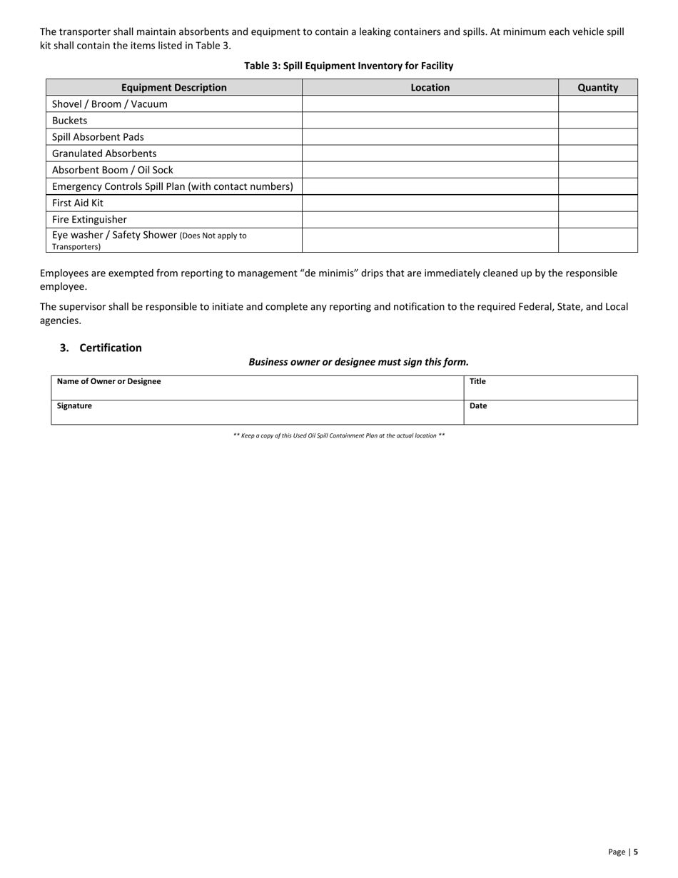 Used Oil off-Specification Fuel Burner Application - Utah, Page 5