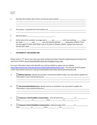 Form 001 Application for Hearing - Industrial Accident Claim - Utah, Page 2