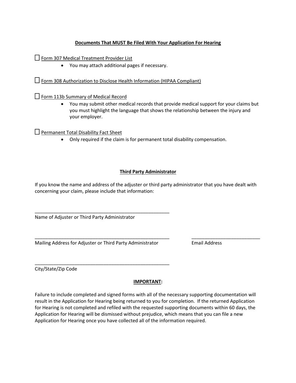Form 026 Application for Hearing - Occupational Disease Claim - Utah, Page 4