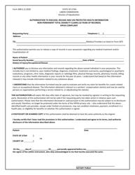 Form 308 &quot;Authorization to Disclose, Release and Use Protected Health Information Non-permanent Total Disabilty Claims (10 Years of Records) HIPAA Compliant&quot; - Utah