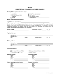 Document preview: Iaiabc Electronic Trading Partner Profile - Utah
