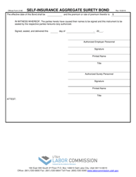 Official Form 213E Self-insurance Aggregate Surety Bond - Utah, Page 3