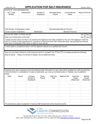 Official Form 109 Application for Self-insurance - Utah, Page 4