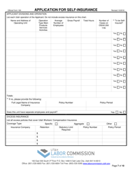 Official Form 109 Application for Self-insurance - Utah, Page 7