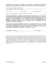 Form UALD-FH-501S-0304 Fair Housing Intake Questionnaire - Utah (English/Spanish), Page 5
