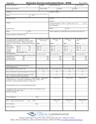 Document preview: Form 221A Restorative Services Authorization/Denial - Spine - Utah