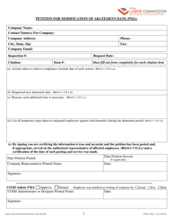 Petition for Modification of Abatement Date (Pma) - Utah