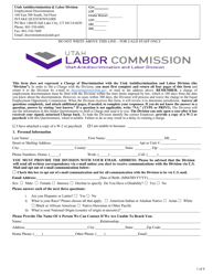 Document preview: Employment Discrimination Questionnaire - Utah
