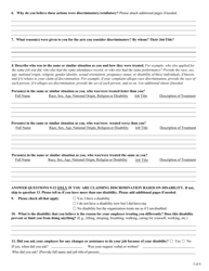 Employment Discrimination Questionnaire - Utah, Page 3