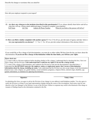 Employment Discrimination Questionnaire - Utah, Page 4