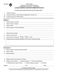 DWS-UI Form 2L Leasing Company Addition/Termination Notice - Utah