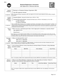 Form RFIB Business Registration Information - Utah, Page 2