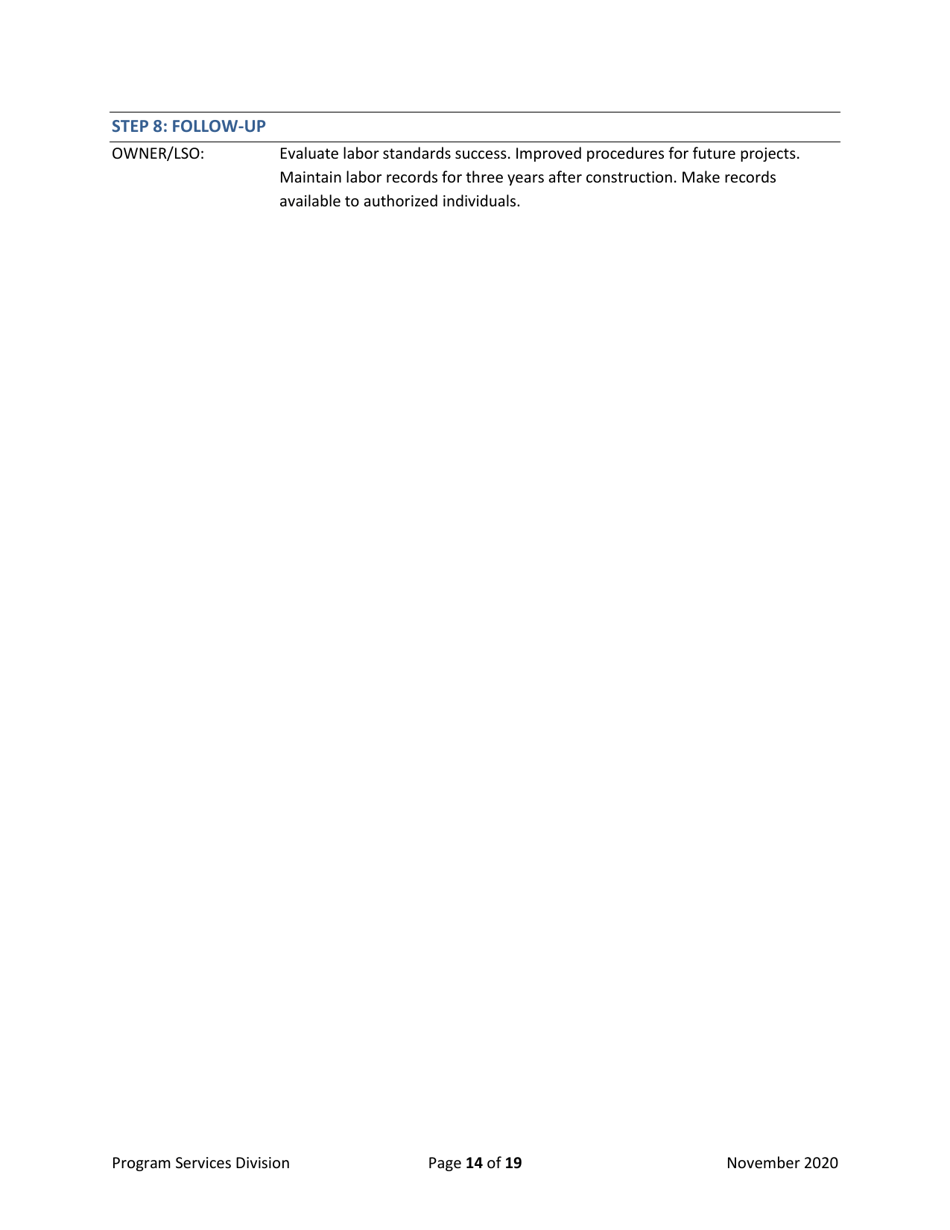 Record of Preconstruction Conference Davis-Bacon Labor Standards - Texas, Page 14