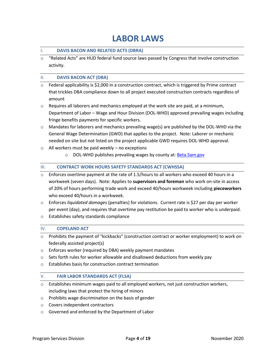 Record of Preconstruction Conference Davis-Bacon Labor Standards - Texas, Page 4