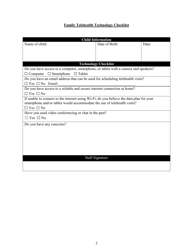 Family Telehealth Technology Checklist - Utah, Page 3