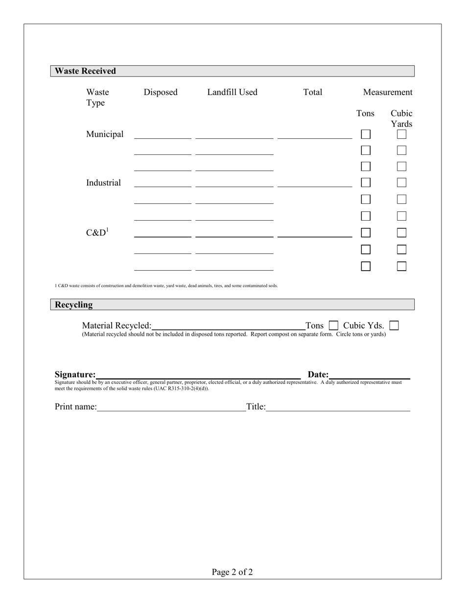 Transfer Station Annual Report - Utah, Page 3