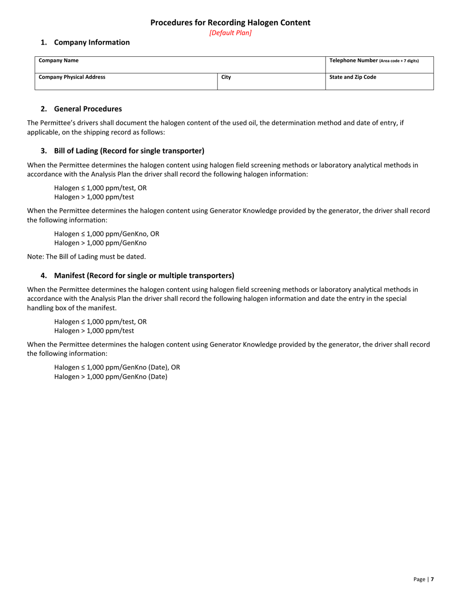 Used Oil Transporter Application - Utah, Page 7