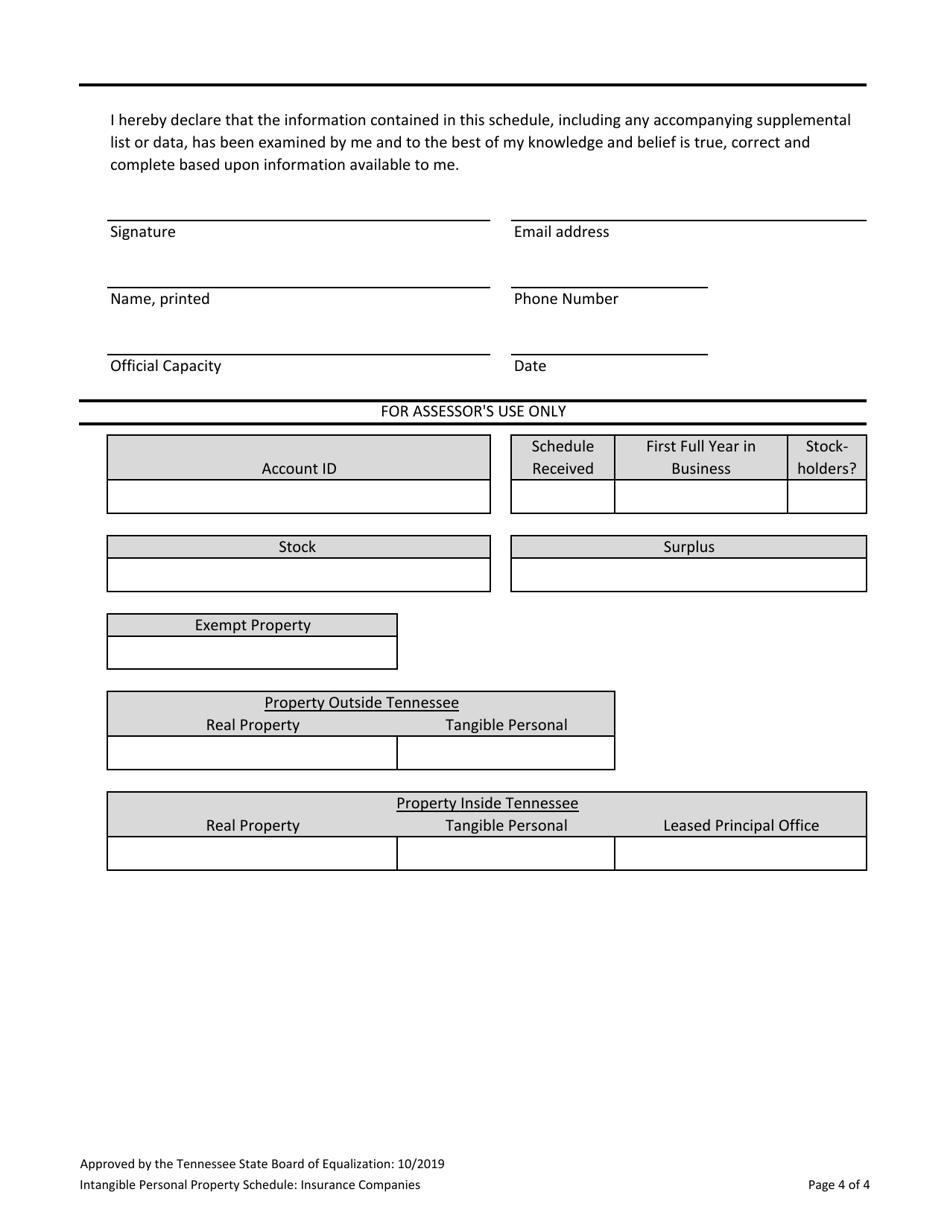 Tennessee Intangible Personal Property Schedule - Tennessee, Page 4