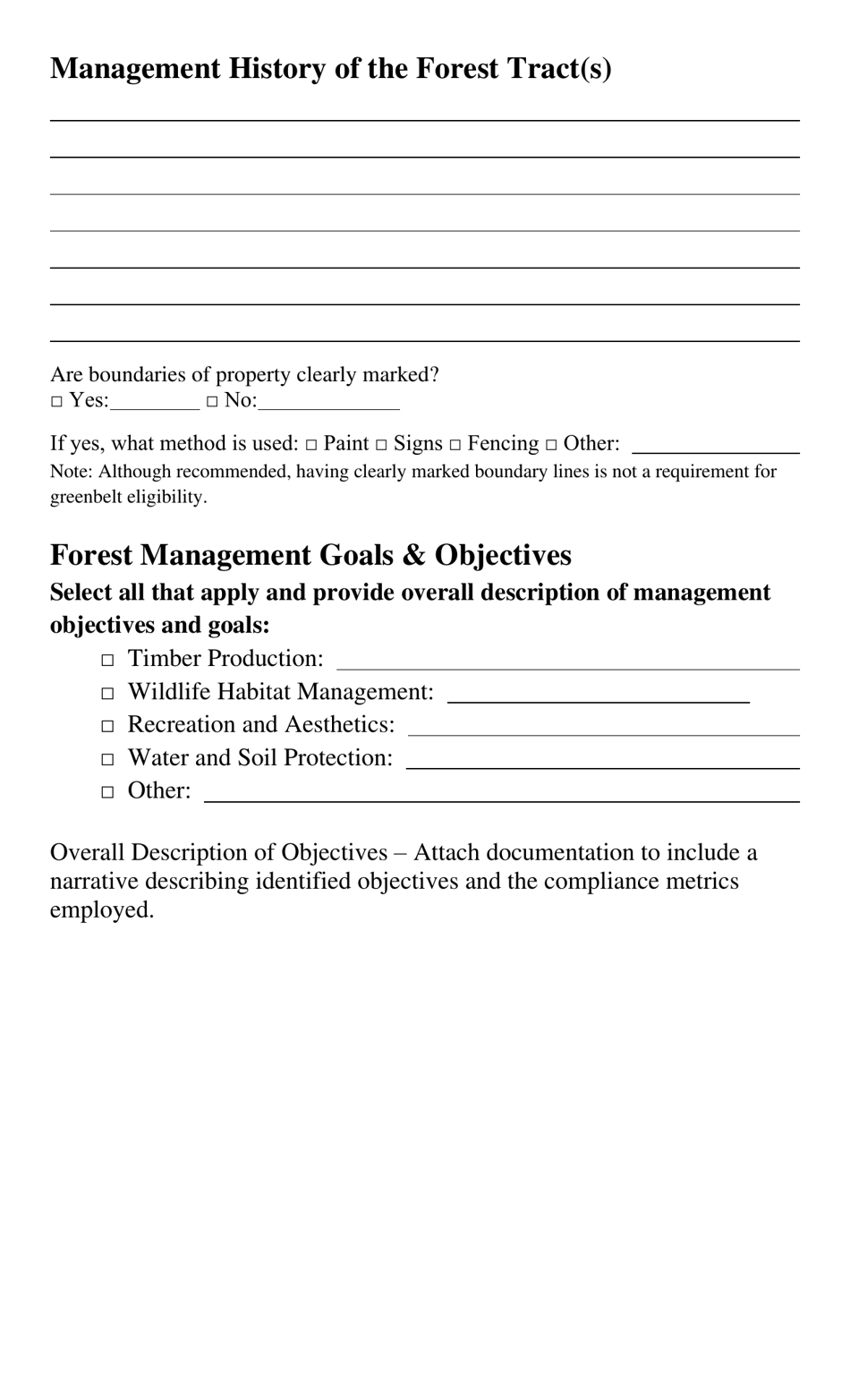 Application for Greenbelt Assessment - Rutherford County, Tennessee, Page 5
