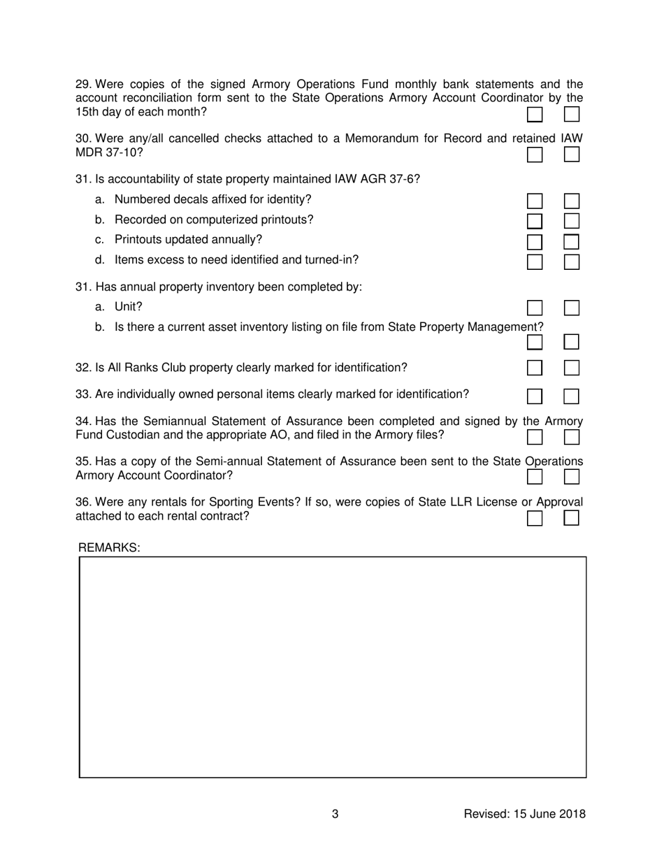 Armory Rental Program Audit Guide for Administrative Officers - South Carolina, Page 3