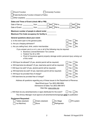 National Guard Armory Rental Application - South Carolina, Page 2