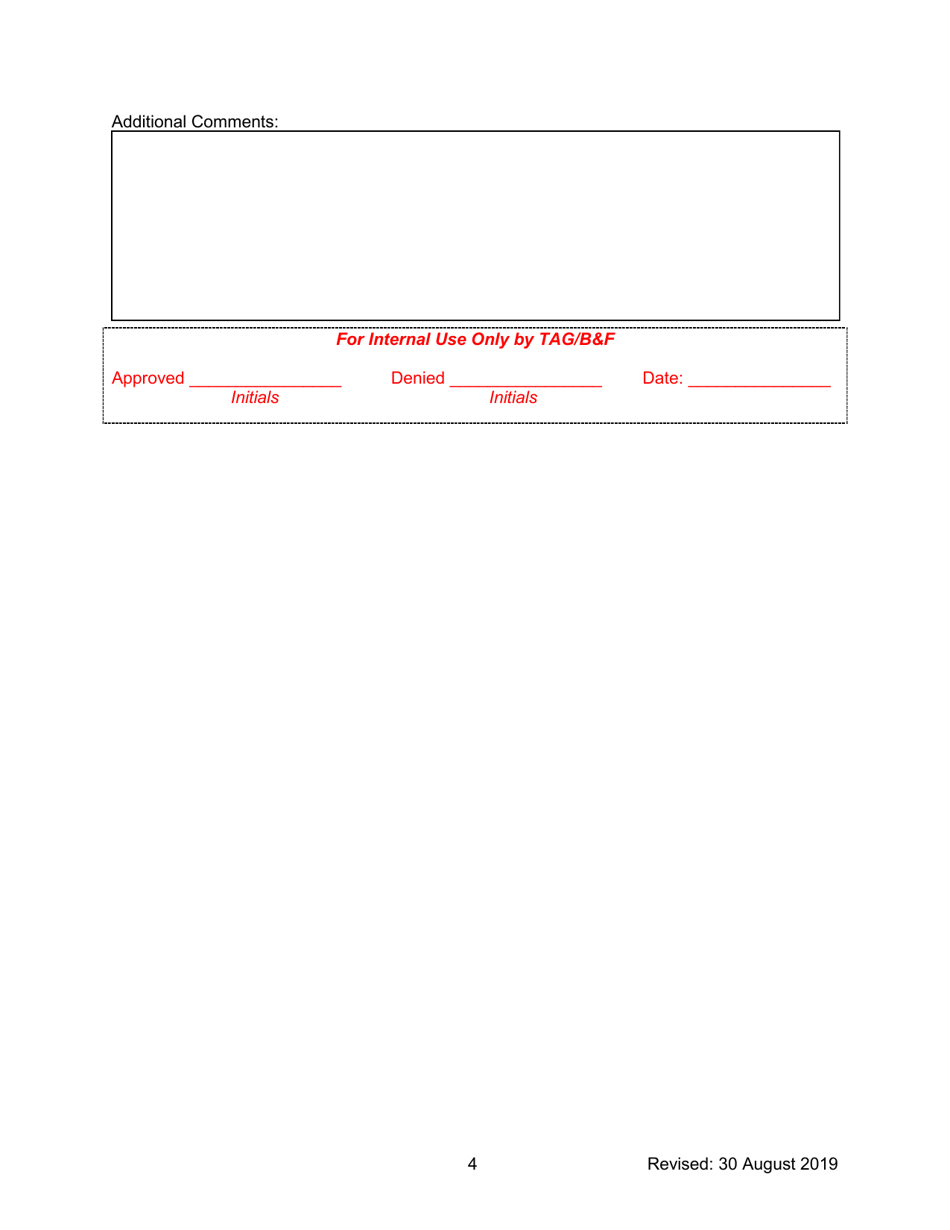 National Guard Armory Rental Application - South Carolina, Page 4